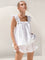 Vivara Cotton Ruffle Lounge Set - White