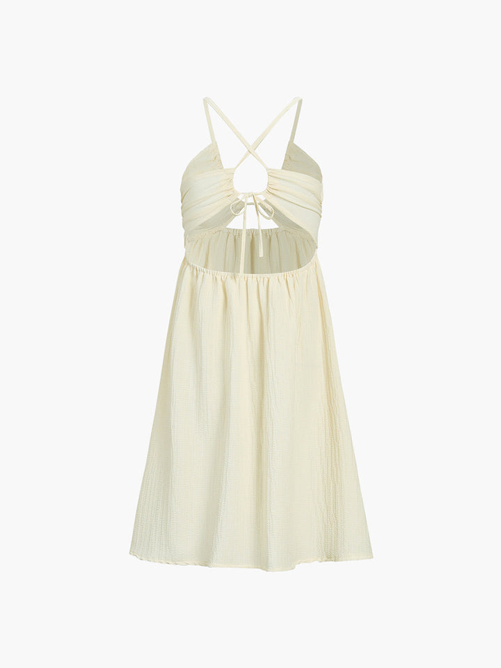 Arden Criss-Cross Back Split Midi Dress