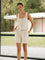 Arden Linen Blend Shorts Set - Khaki