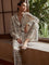 Mira Satin Cactus Print Set - Beige