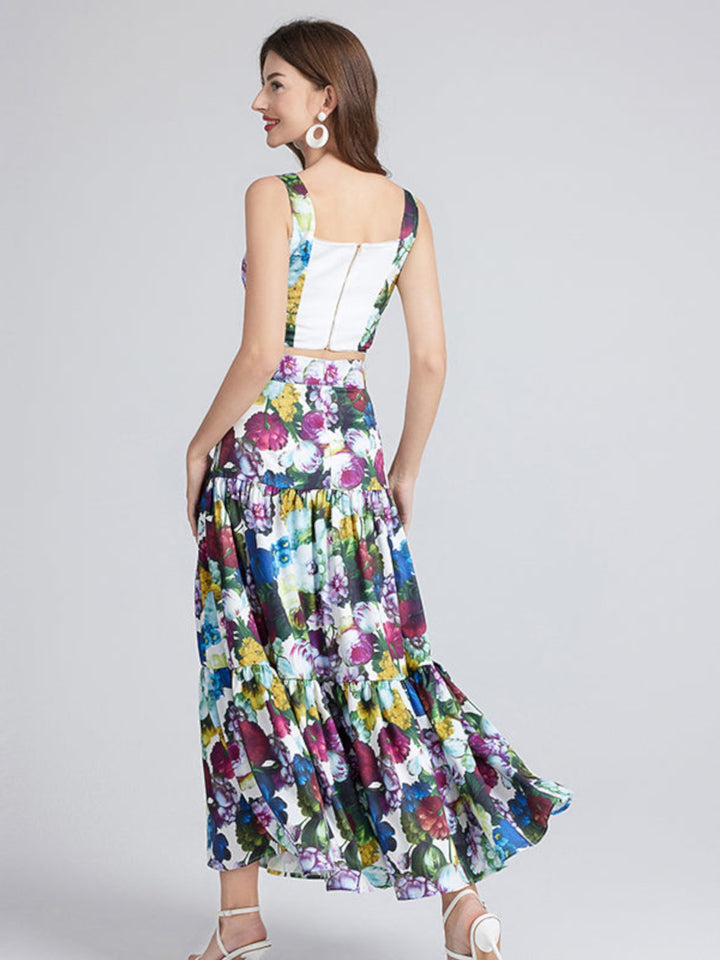 Lily Blooming Tiered Split Maxi Dress