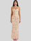 Isla Satin Crepe Corset Evening Gown - Beige