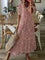 Sophia - Boho Vintage V-Neck Summer Dress - Red