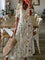 Sophia - Boho Vintage V-Neck Summer Dress - Flowers