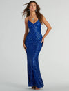 Fiora Sequin Mesh Evening Gown