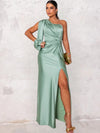 Latina One-Shoulder Ruched Maxi Dress