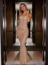 Luna Sequin Embellished Mermaid Evening Gown