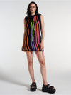Tessa Vibrant Multicolor Crochet Knit Dress
