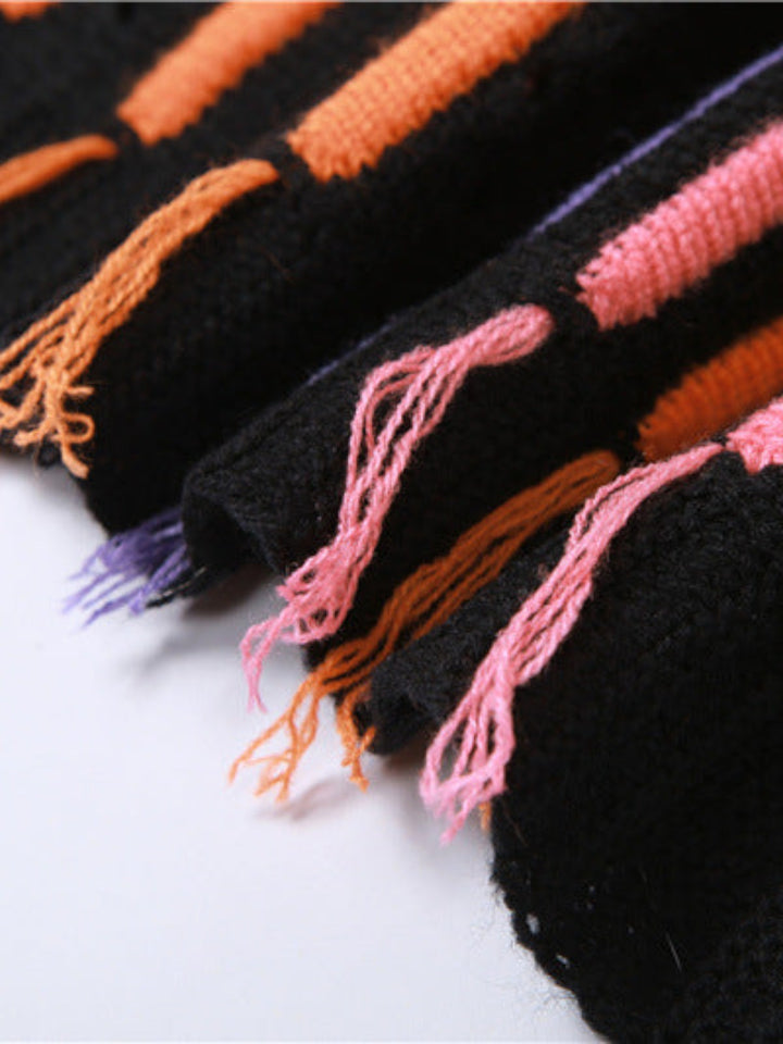 Tessa Vibrant Multicolor Crochet Knit Dress