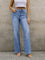 Willow Vintage Denim Leg Pants - Blue