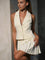 Lila Summer Halter Tank Top - White