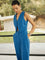 Lira Cotton-Linen Relax Set - Blue