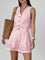 Vivara Cotton-Linen Tailored Shorts Set - Pink