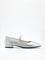 Clara Square Toe Mary Jane Shoes - Silver