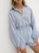 Arden Cotton-Linen Shorts Set - LightBlue