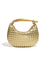 Layla Metallic Woven Bag - Gold