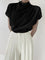 Aria Minimalist Short Sleeve Top - Black