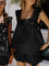 Vivara Cotton Ruffle Lounge Set - Black