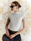 Nora Slim Collar Tee - White