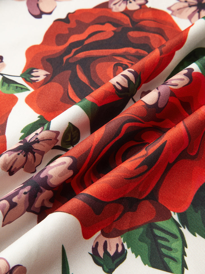 Elara Bloom Floral V-Neck Maxi Dress