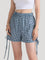 Sienna Plaid Bow Tie Shorts - Navy