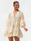 Zina Embroidered Heart Oversized Knit Sweater - Apricot