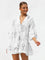 Zina Embroidered Heart Oversized Knit Sweater - White