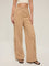 Sienna Pockets Wide-Leg Pants - Beige