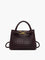 Arden Metal Twist-Handle Bag - Dark Brown