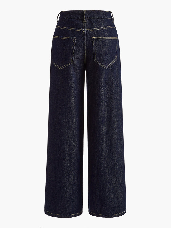 Amelia Wide-Leg Denim Pants