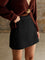 Leah Essential Mini Skirt with Slim Belt - Black