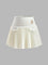 Aria Metal Letter Pleated Mini Skirt - White
