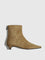 Elara Kitten Heel Ankle Shoes - Light Brown