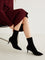 Leona Slingback Suede Ankle Shoes - Black