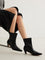 Lira Kitten Heel Square Toe Shoes - Black