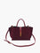Vivara Top Handle Suede Bag - Burgundy