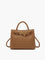 Arden Metal Twist-Handle Bag - Light Brown