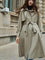 Harper Classic Belted Trench Coat - Grey