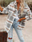 Charlotte Plaid Overshirt Coat - Greybrown