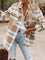 Charlotte Plaid Overshirt Coat - Brownwhite