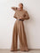 Josie Plain Two-Piece Palaz Set - Brown