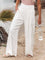 Remi Wide-Leg Linen Trousers - White