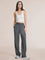Millie Wide Leg Trousers - Grey