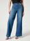 Emma Pull-On Wide-Leg Jeans - Blue