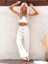Hallie High-Waist Linen Pants