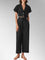 Ivy Linen Wide-Leg Trousers - Black
