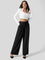Luna Wide-Leg Palaz Pants - Black