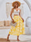 Mila Floral Midi Summer Skirt - Yellow