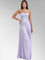 Anabel White Satin Lace-Up Evening Gown - Purple