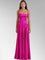 Anabel White Satin Lace-Up Evening Gown - Pink